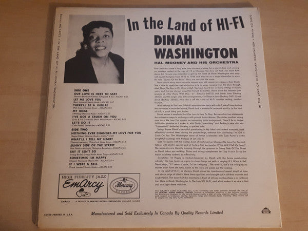 Dinah Washington - In The Land Of Hi-Fi