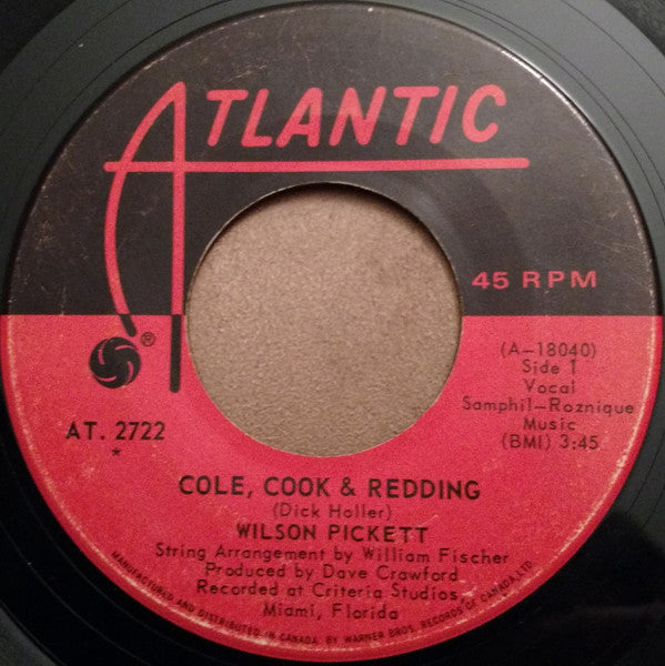 Wilson Pickett - Cole, Cooke & Redding / Sugar Sugar Vinyl Record