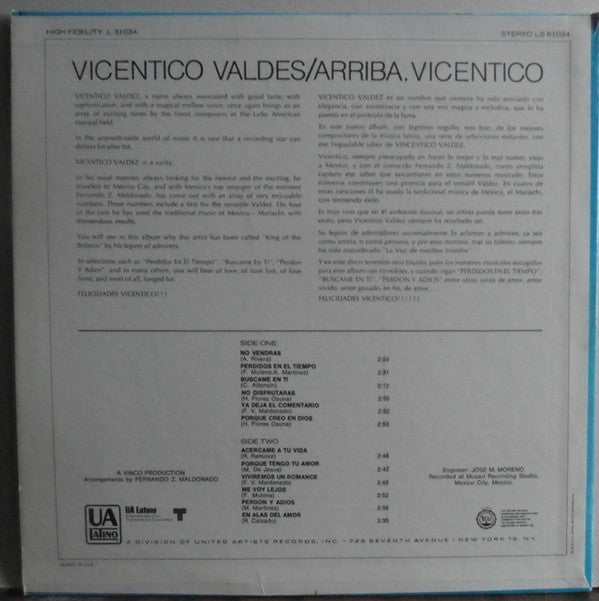 Vicentico Valdés - Arriba, Vicentico