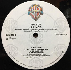 Prince - For You - Quarantunes
