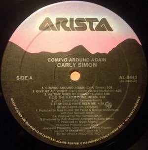 Carly Simon - Coming Around Again - 1987