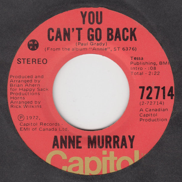 Anne Murray - Love Song / You Can't Go Back