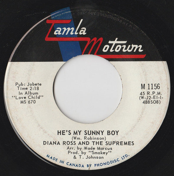Supremes, The - Someday We'll Be Together / He's My Sunny Boy - 1969
