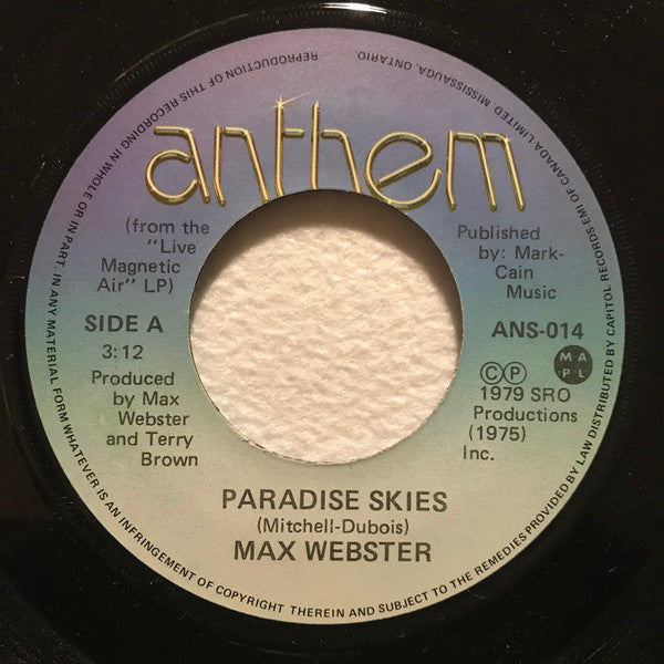 Max Webster - Paradise Skies - 1979