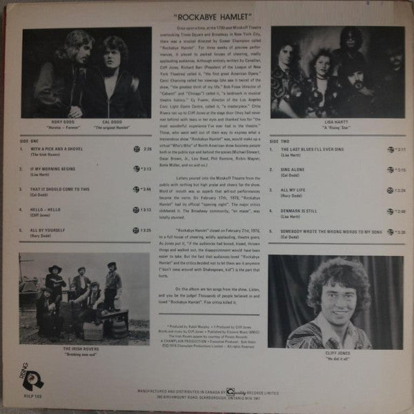Rory Dodd, Cal Dodd, Lisa Hartt, Cliff Jones (8), Irish Rovers, The - Rockabye Hamlet - 1976