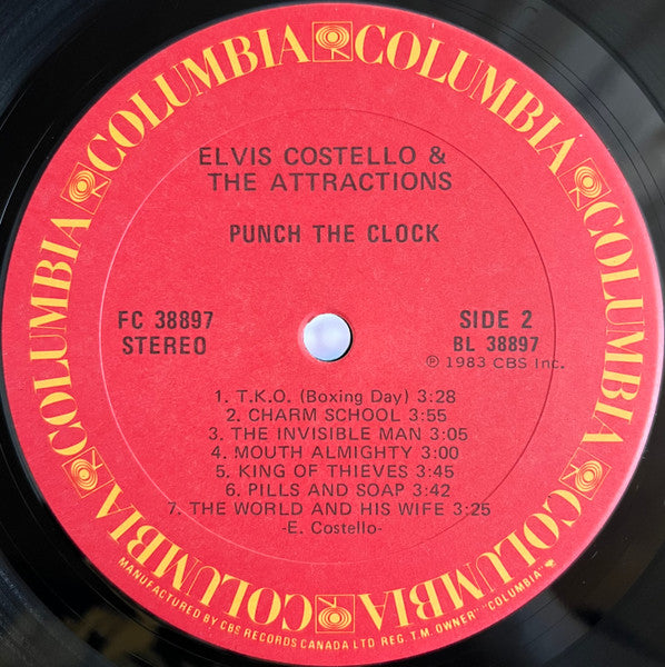 Elvis Costello And The Attractions - Punch The Clock Vinyl Record