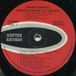 Dionne Warwick - Dionne Warwick's Greatest Motion Picture Hits - 1969