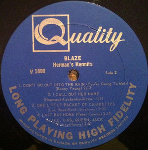Herman's Hermits - Blaze Vinyl Record