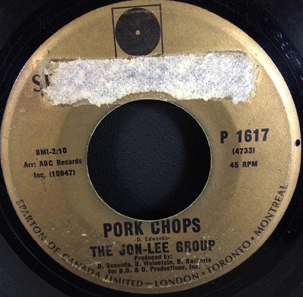 The Jon-Lee Group - Bring It Down Front / Pork Chops Vinyl Record