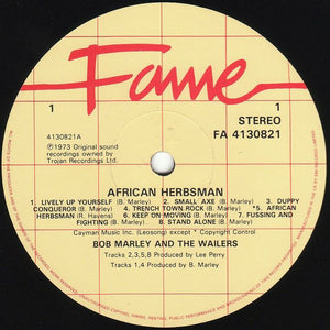 Bob Marley & The Wailers - African Herbsman - The Early Years Vinyl Record