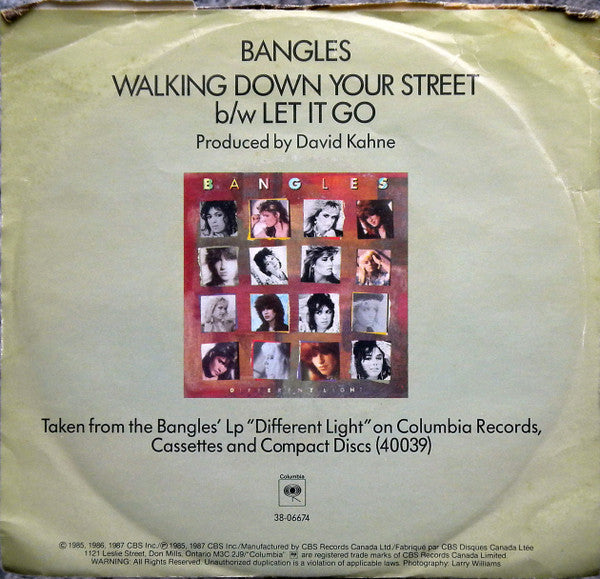 Bangles - Walking Down Your Street - 1986