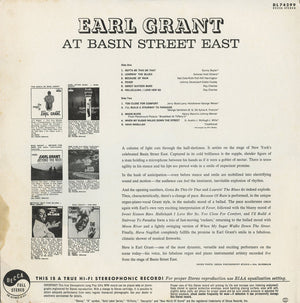 Earl Grant - Earl Grant At Basin Street East - 1962
