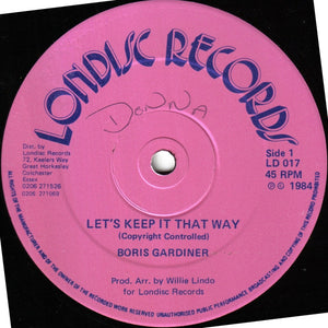Boris Gardiner - Let's Keep It That Way