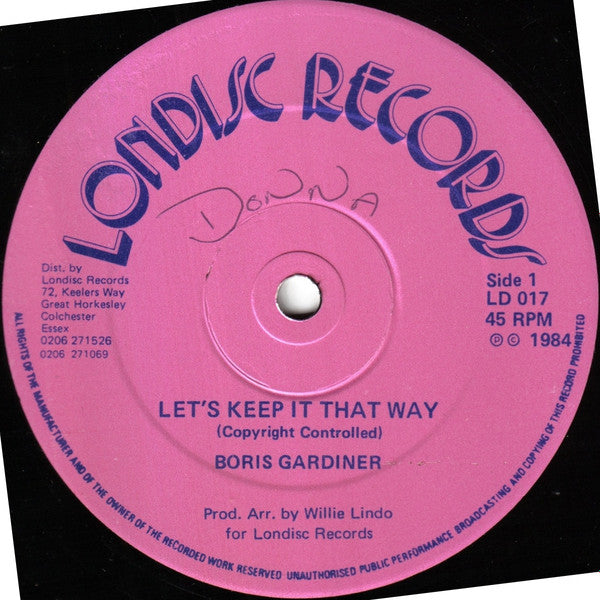 Boris Gardiner - Let's Keep It That Way