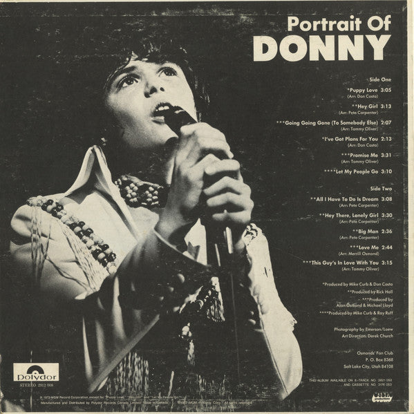 Donny Osmond - Portrait Of Donny - 1972