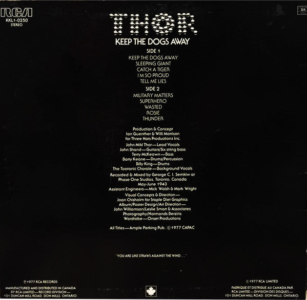 Thor - Keep The Dogs Away - 1977