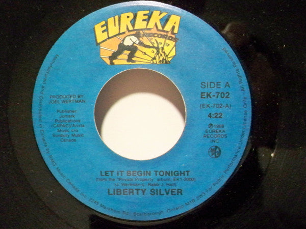 Liberty Silver - Let It Begin Tonight / On My Way - 1988
