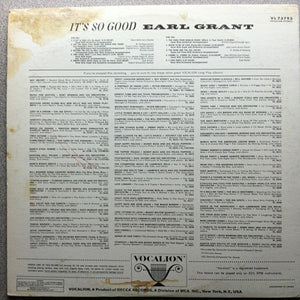 Earl Grant - It's So Good - 1967