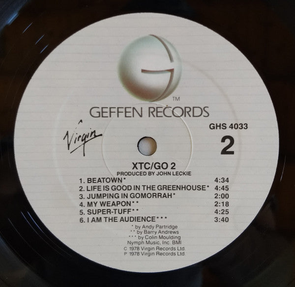 XTC - Go 2 Vinyl Record
