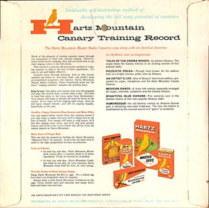 Hartz Mountain Master Canaries - Canary Training Record -
