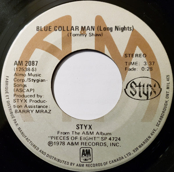 Styx - Blue Collar Man (Long Nights) - 1978