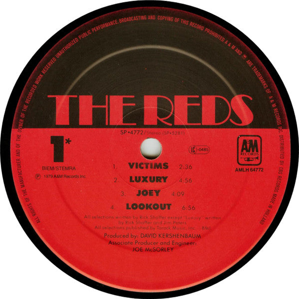 The Reds - The Reds Vinyl Record