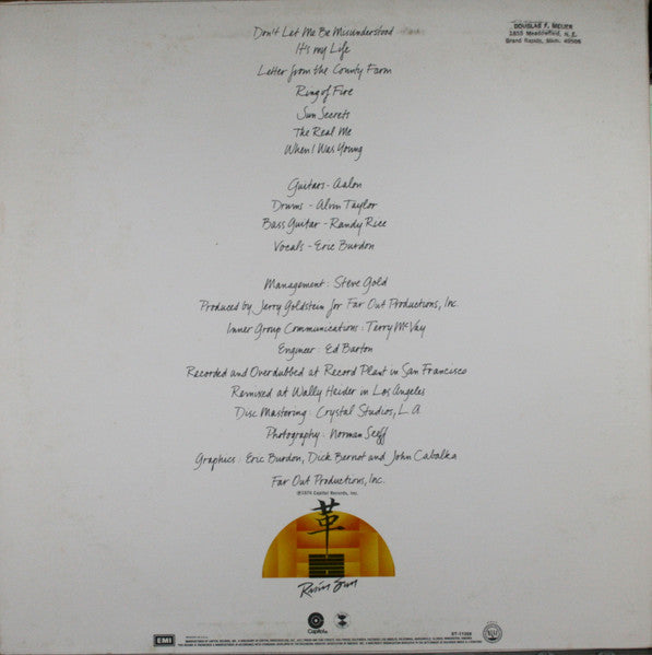 The Eric Burdon Band - Sun Secrets Vinyl Record