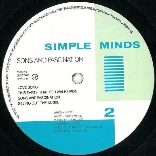 Simple Minds - Sons And Fascination / Sister Feelings Call