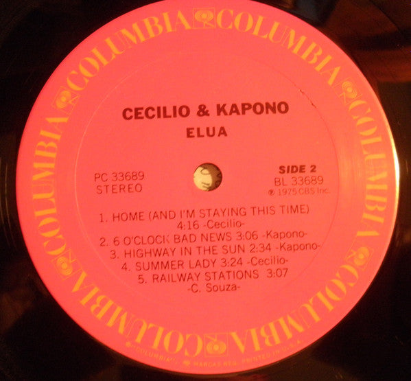 Cecilio & Kapono - Elua Vinyl Record