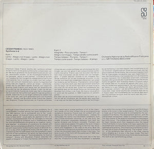 César Franck, Sir Thomas Beecham, Orchestre National De La R.T.F. - Symfonie In D - 1975