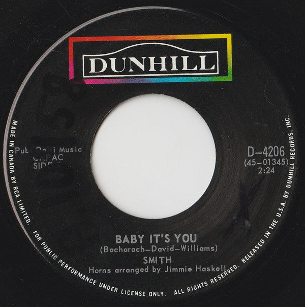 Smith (3) - Baby It's You / I Don't Believe (I Believe)