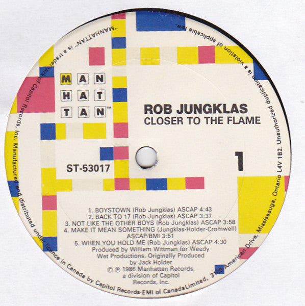 Rob Jungklas - Closer To The Flame - 1986
