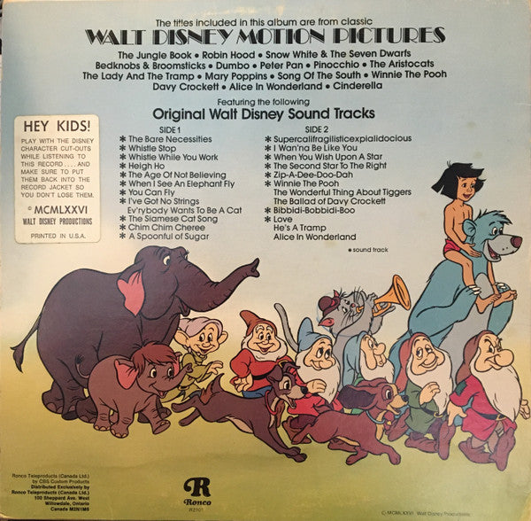 Various - The Greatest Hits Of Walt Disney - 1976