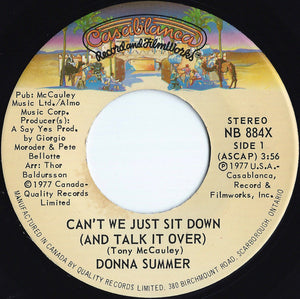 Donna Summer - Can't We Just Sit Down (And Talk It Over) / I Feel Love - 1977