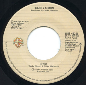 Carly Simon - Jesse / Stardust - 1980