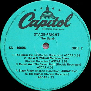 Band, The - Stage Fright - 1980