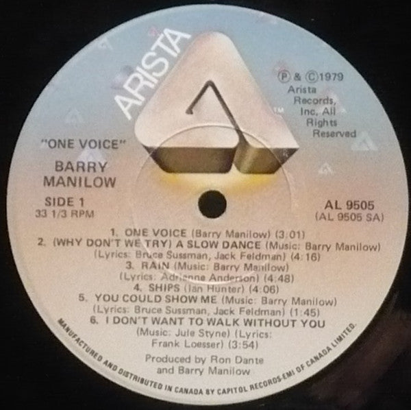 Barry Manilow - One Voice - 1979