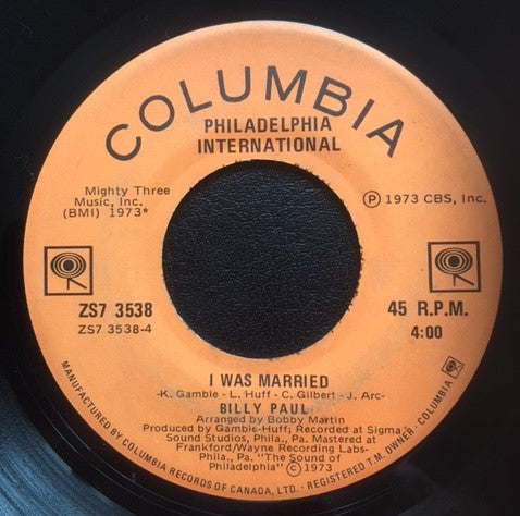 Billy Paul - Thanks For Saving My Life