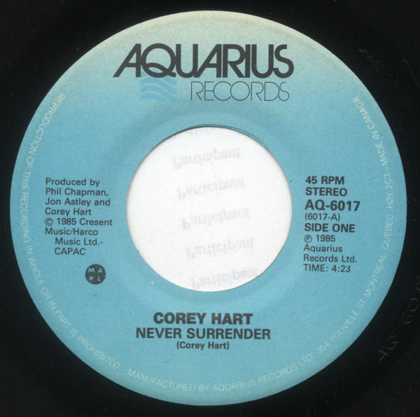 Corey Hart - Never Surrender