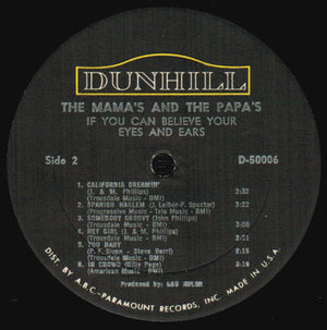 Mamas & The Papas, The - If You Can Believe Your Eyes And Ears - 1966