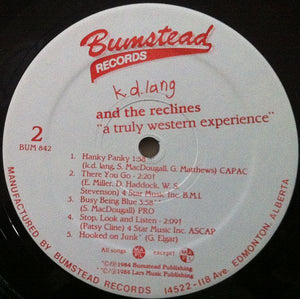 k.d. lang and the reclines - A Truly Western Experience - 1984