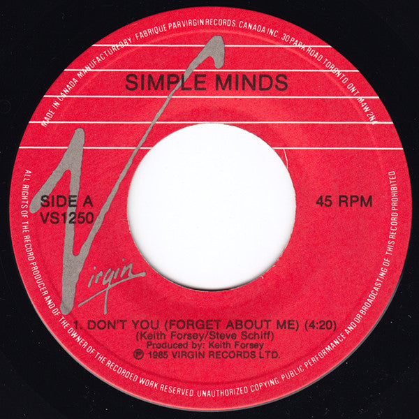 Simple Minds - Don't You (Forget About Me) - 1985