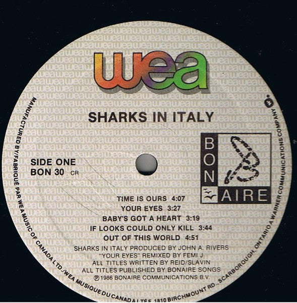 Sharks In Italy - Sharks In Italy - 1986