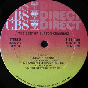 Burton Cummings - The Best Of Burton Cummings - 1980