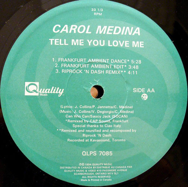 Carol Medina - Tell Me You Love Me