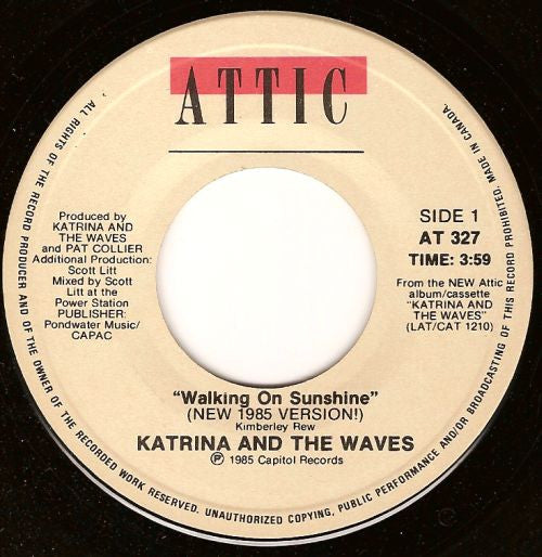 Katrina And The Waves - Walking On Sunshine (New 1985 Version!) - 1985