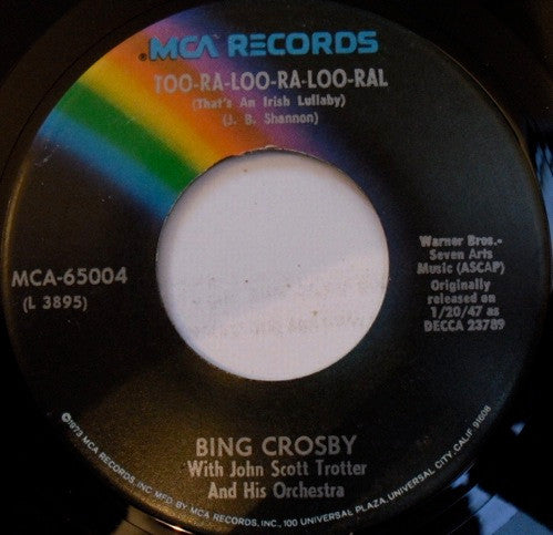 Bing Crosby - I'll Take You Home Again, Kathleen / Too-Ra-Loo-Ra-Loo-Ral (That's An Irish Lullaby) - 1973