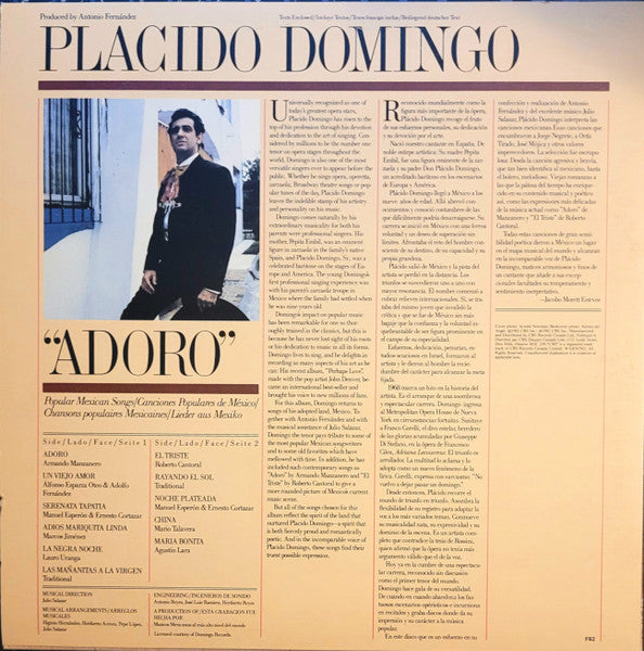 Placido Domingo - "Adoro" - 1982