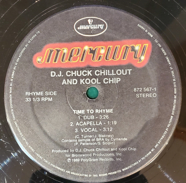 Chuck Chillout & Kool Chip - Rhythm Is The Master - 1989