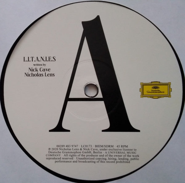 Nick Cave,Nicholas Lens - L.I.T.A.N.I.E.S Vinyl Record